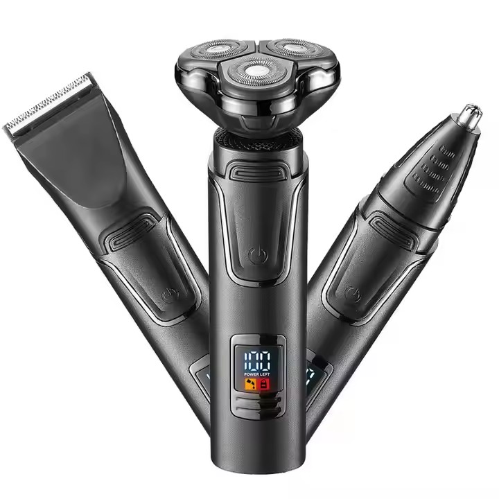 Electric Shaver Rotary - Rasoirs électriques 3-en-1 à triple lame,