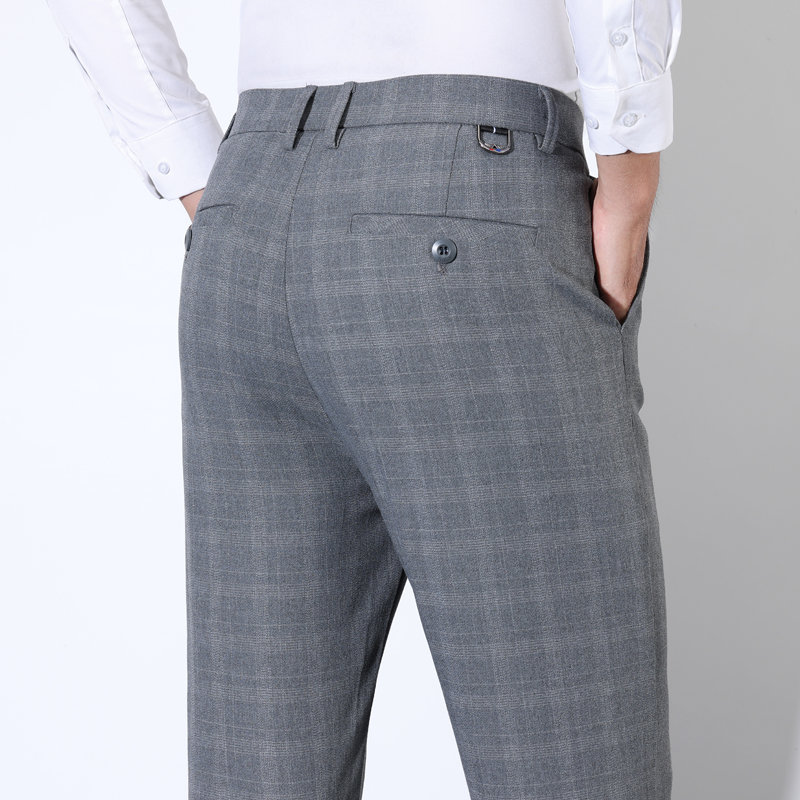 Men Grooming Usa - Pantalon de costume classique rayé à