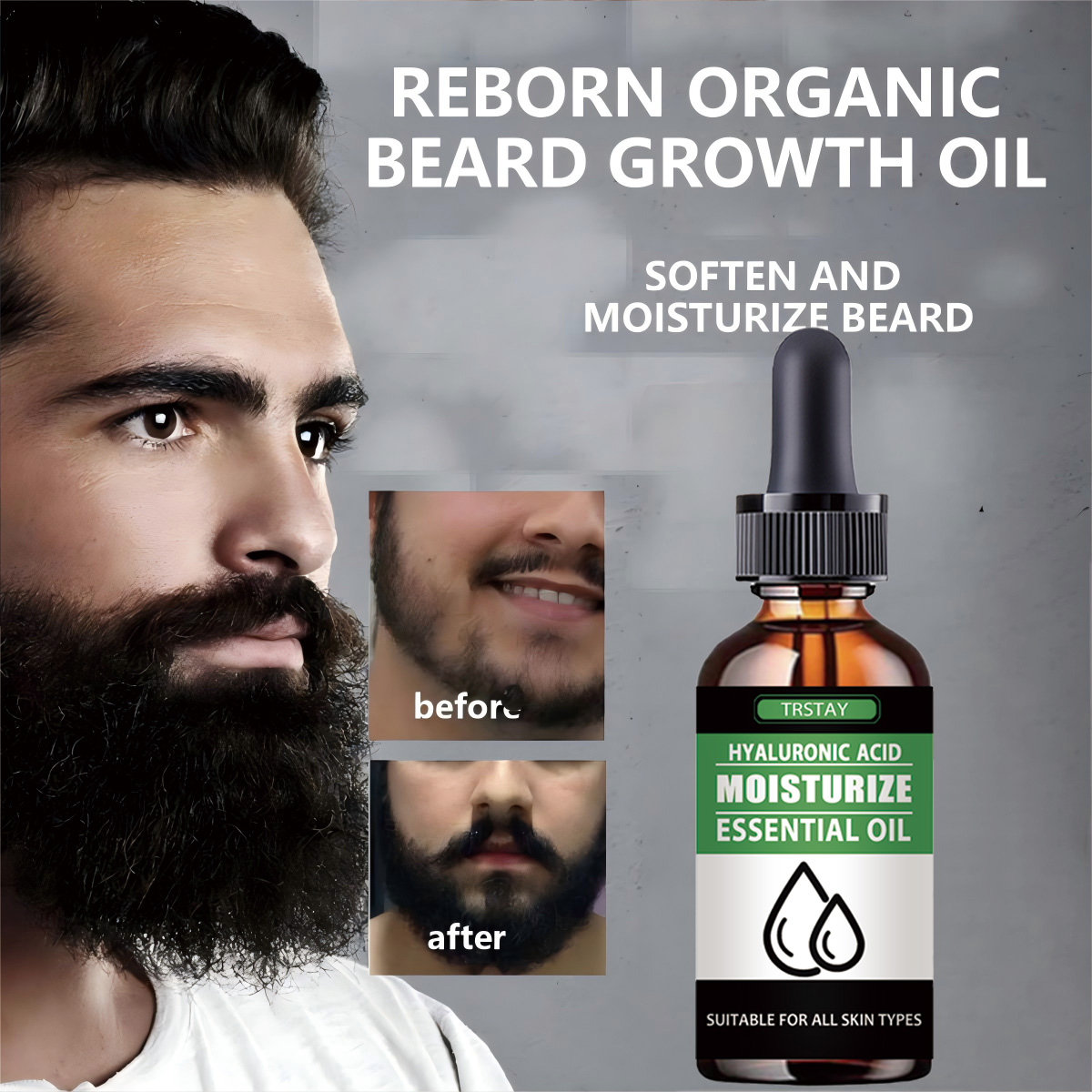 Men'S Grooming Essentials - 100% naturel accélérer les poils du