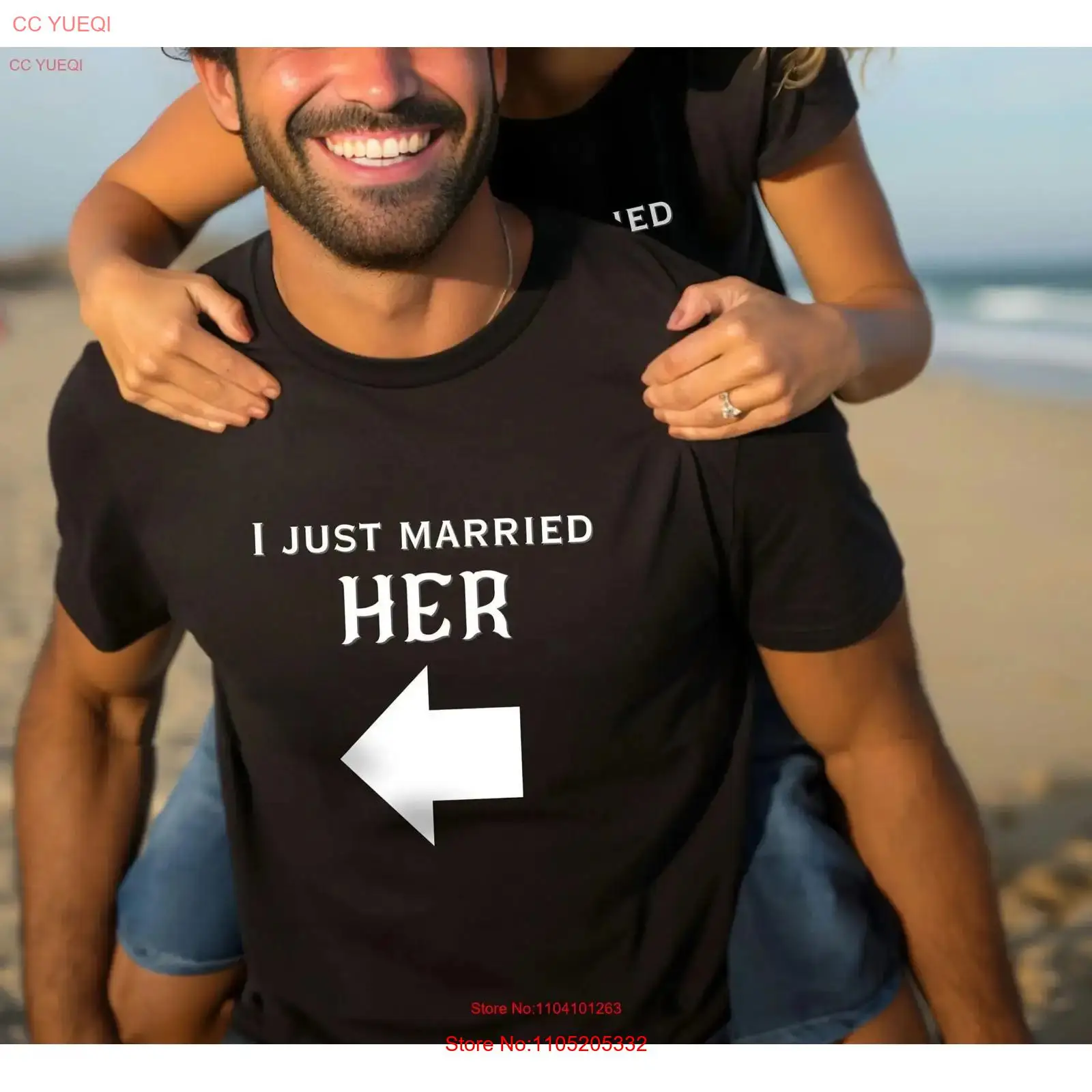 Men Grooming Usa - Juste marié correspondant Couple t-shirt vêtements