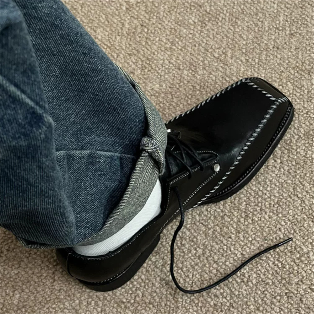 Men Grooming Usa - Chaussures Derby pour Hommes Style Britannique